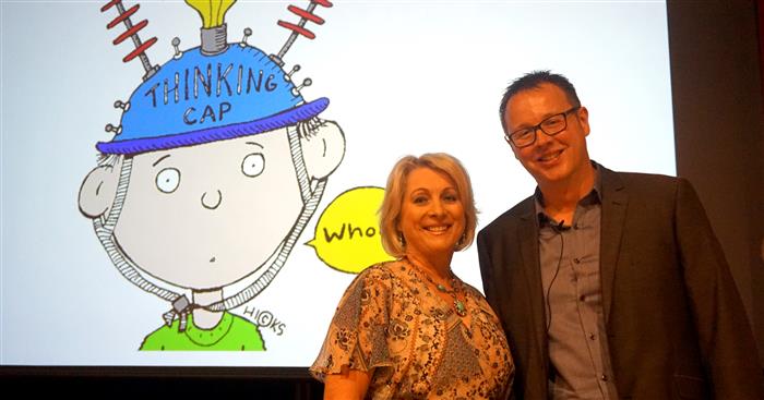 Wenona professional learning coach Andrea Stringa and presenter Simon Brooks